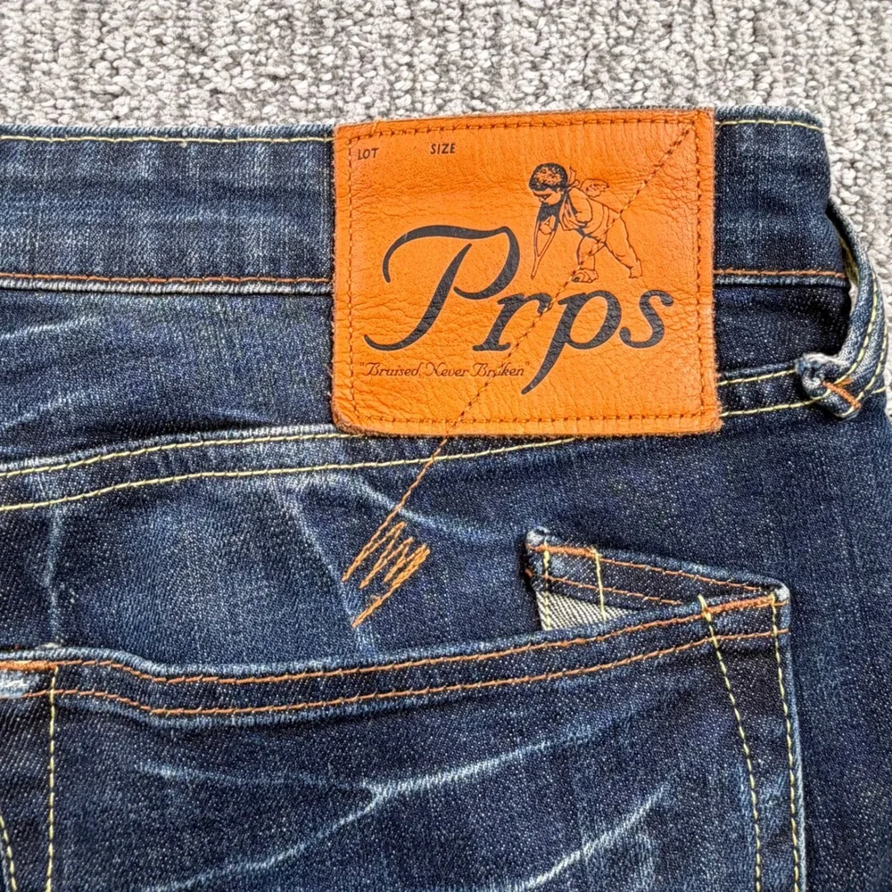 PRPS Windsor Jeans Mens 34 Blue Tapered Skinny Fit Stretch Vintage E00P218W - Picture 7 of 10